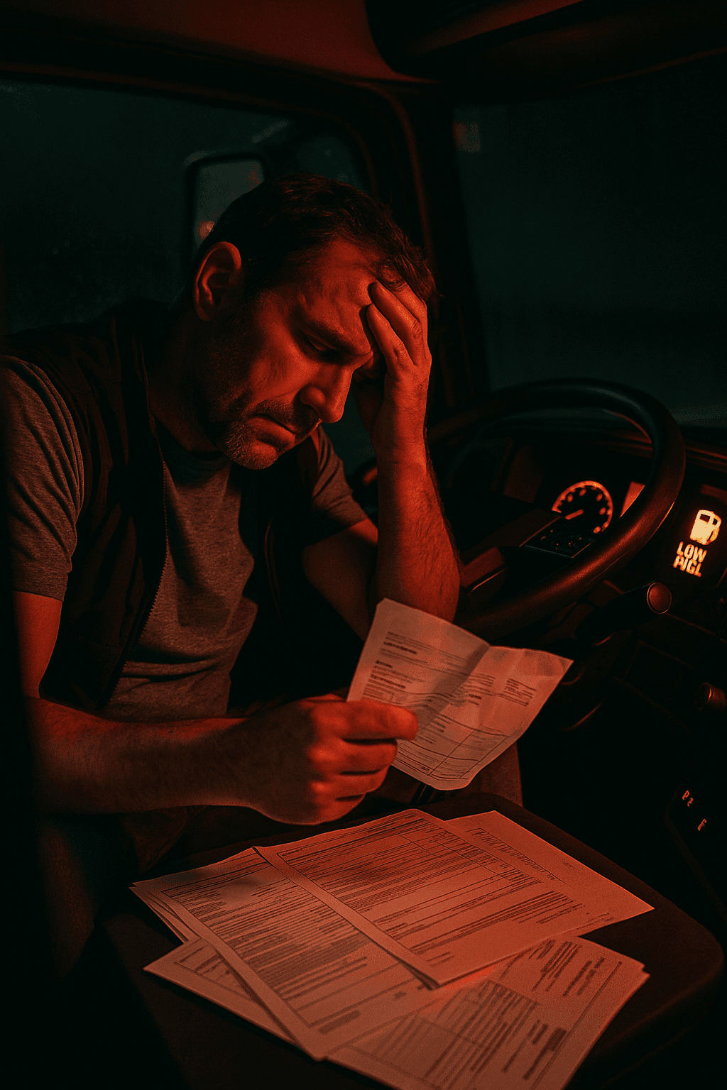 Trucker stress at night